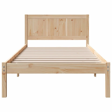 vidaXL Bed Frame Brown 90 x 200 cm Solid Pine wood