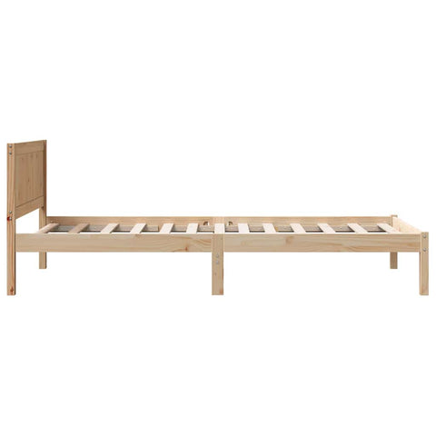 vidaXL Bed Frame Brown 90 x 200 cm Solid Pine wood