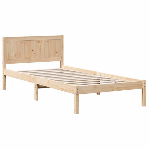 vidaXL Bed Frame Brown 100 x 200 cm Solid Pine wood