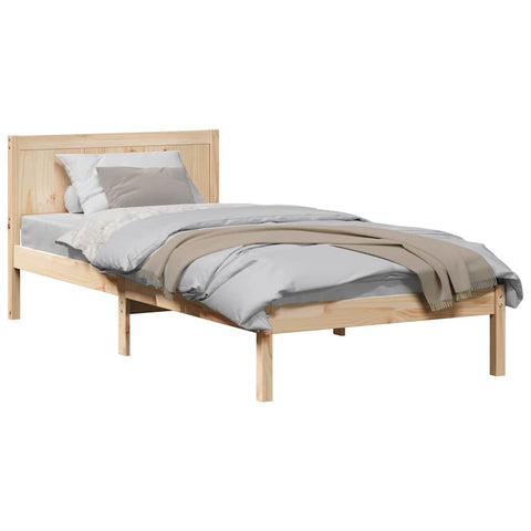 vidaXL Bed Frame Brown 100 x 200 cm Solid Pine wood