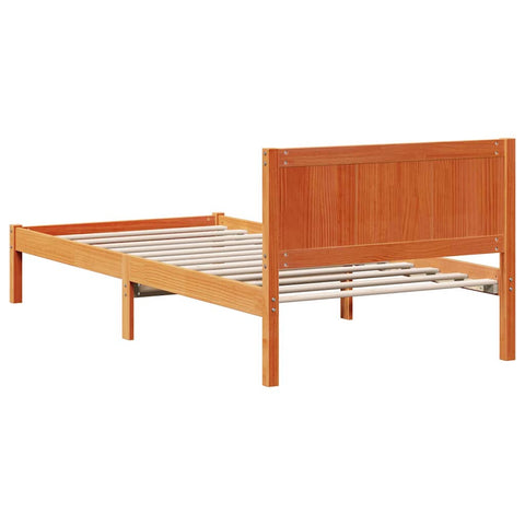 vidaXL Bed Frame Brown 90 x 190 cm Solid Pine wood