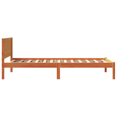 vidaXL Bed Frame Brown 75 x 190 cm Solid Pine wood