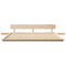 vidaXL Floor Bed Frame with Bedside Tables 200x200cm Solid Wood