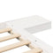 vidaXL Floor Bed Frame with Bedside Tables White 200x200cm Solid Wood