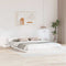 vidaXL Floor Bed Frame with Bedside Tables White 200x200cm Solid Wood
