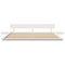 vidaXL Floor Bed Frame with Bedside Tables White 200x200cm Solid Wood