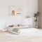 vidaXL Floor Bed Frame with Bedside Tables White 160x200cm Solid Wood