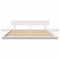 vidaXL Floor Bed Frame with Bedside Tables White 160x200cm Solid Wood