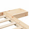 vidaXL Floor Bed Frame with Bedside Tables 150x200cm Solid Wood