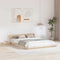 vidaXL Floor Bed Frame with Bedside Tables 150x200cm Solid Wood