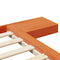 vidaXL Floor Bed Frame with Bedside Tables Wax Brown 150x200cm Solid Wood