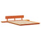 vidaXL Floor Bed Frame with Bedside Tables Wax Brown 150x200cm Solid Wood