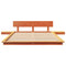 vidaXL Floor Bed Frame with Bedside Tables Wax Brown 120x200cm Solid Wood