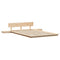 vidaXL Floor Bed Frame with Side Tables 135x190cm Solid Wood