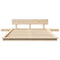 vidaXL Floor Bed Frame with Side Tables 135x190cm Solid Wood
