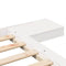 vidaXL Floor Bed Frame with Bedside Tables White 135x190cm Solid Wood