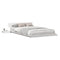 vidaXL Floor Bed Frame with Bedside Tables White 135x190cm Solid Wood