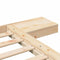 vidaXL Floor Bed Frame with Bedside Tables 120x190cm Solid Wood