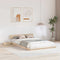 vidaXL Floor Bed Frame with Bedside Tables 120x190cm Solid Wood