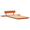vidaXL Floor Bed Frame with Bedside Tables Wax Brown 90x200cm Solid Wood