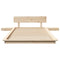 vidaXL Floor Bed Frame with Bedside Tables 80x200cm Solid Wood