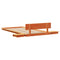 vidaXL Floor Bed Frame with Bedside Tables Wax Brown 80x200cm Solid Wood