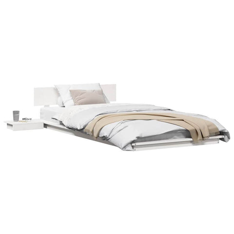 vidaXL Bed Frame White 90 x 190 cm Wood