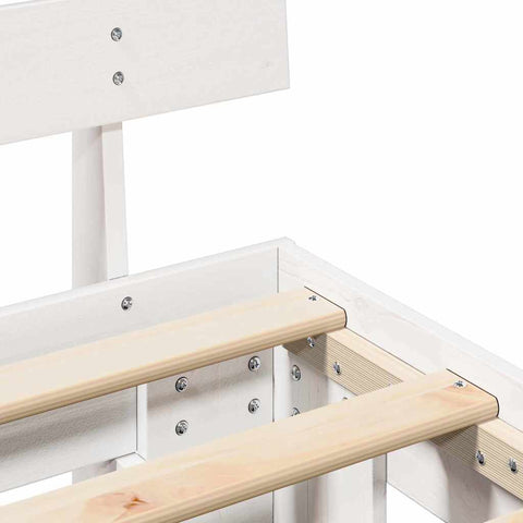 vidaXL Bed Frame with Headboard White 90 x 190 cm