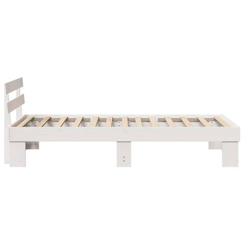 vidaXL Bed Frame with Headboard White 90 x 190 cm