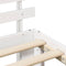 vidaXL White Bed Frame White Solid wood 200 x 200 cm Adjustable Armrests