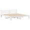 vidaXL White Bed Frame White Solid wood 200 x 200 cm Adjustable Armrests
