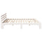 vidaXL White Bed Frame White Solid wood 200 x 200 cm Adjustable Armrests