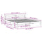 vidaXL White Bed Frame White Solid wood 200 x 200 cm Adjustable Armrests