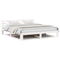 vidaXL White Bed Frame White Solid wood 200 x 200 cm Adjustable Armrests