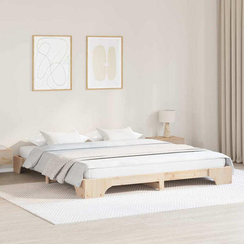 vidaXL Bed Frame Solid Pine Wood 180 x 200 cm Solid pine wood