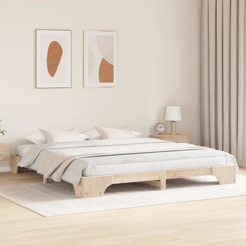 vidaXL Bed Frame Solid Pine Wood 180 x 200 cm Solid pine wood