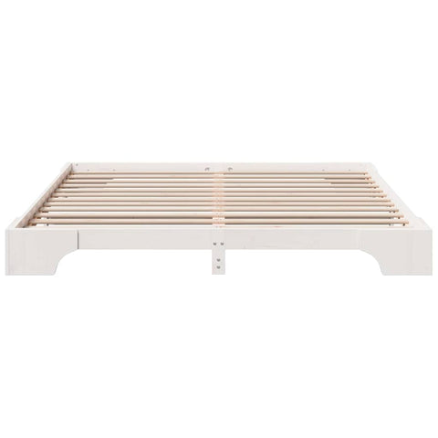 vidaXL Bed Frame White 180 x 200 cm Solid pine wood