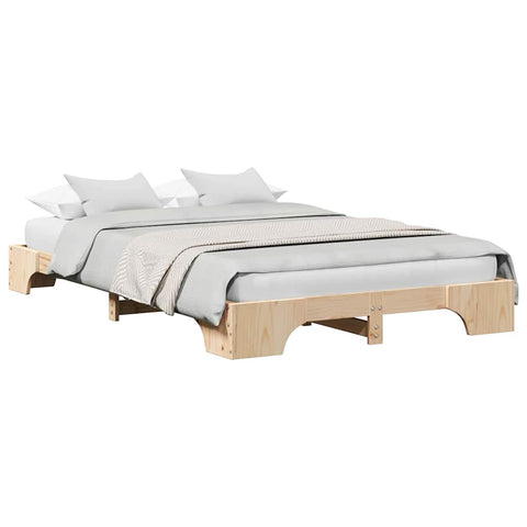 vidaXL Bed Frame Solid Pine Wood 140 x 190 cm Solid pine wood