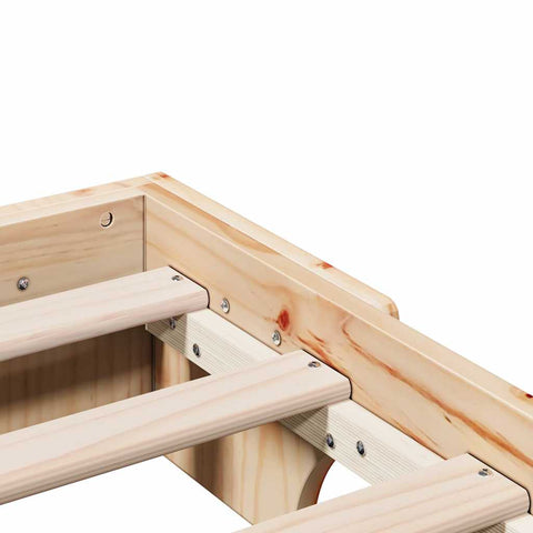 vidaXL Bed Frame Solid Pine Wood 135 x 190 cm Solid pine wood