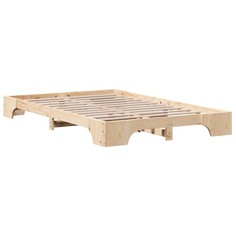 vidaXL Bed Frame Solid Pine Wood 135 x 190 cm Solid pine wood