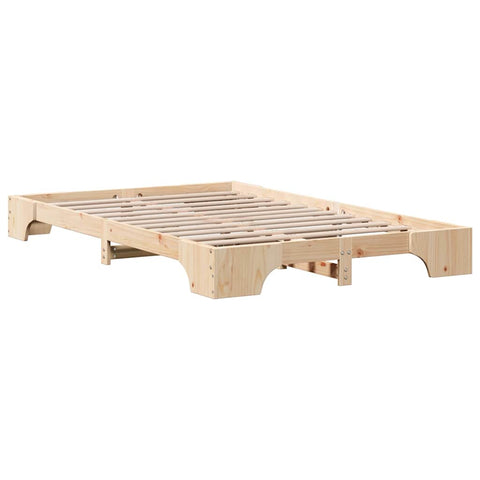vidaXL Bed Frame Solid Pine Wood 135 x 190 cm Solid pine wood