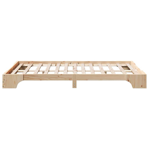 vidaXL Bed Frame Solid Pine Wood 135 x 190 cm Solid pine wood