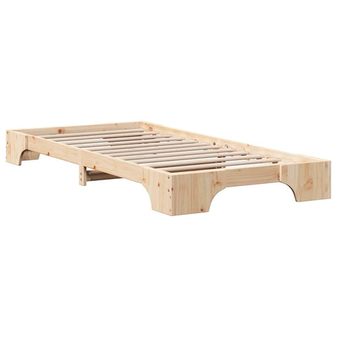 vidaXL Bed Frame Solid Pine Wood 100 x 200 cm Solid pine wood