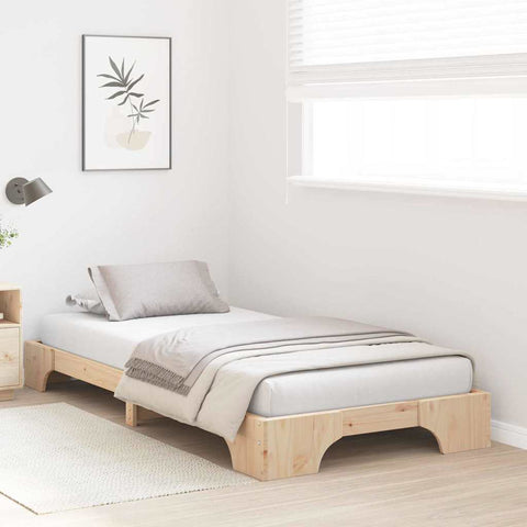 vidaXL Bed Frame Solid Pine Wood 90 x 190 cm Solid pine wood