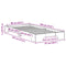 vidaXL Bed Frame Solid Pine Wood 90 x 190 cm Solid pine wood