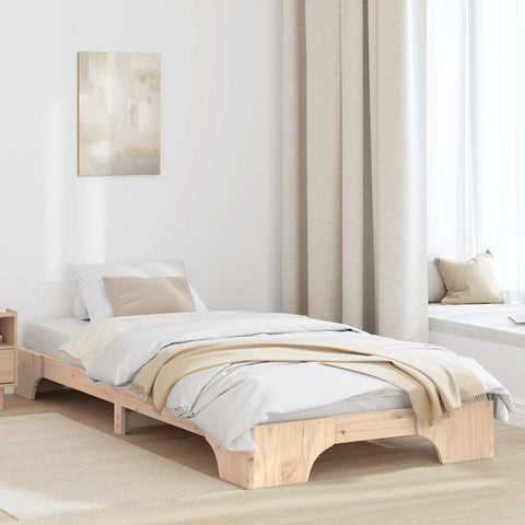 vidaXL Bed Frame Solid Pine Wood 75 x 190 cm Solid pine wood