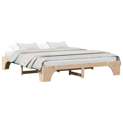 vidaXL Bed Frame Solid Pine Wood 200 x 200 cm Solid pine wood