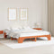 vidaXL Bed Frame Wax brown 200 x 200 cm Solid pine wood