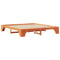 vidaXL Bed Frame Wax brown 200 x 200 cm Solid pine wood