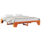 vidaXL Bed Frame Wax brown 200 x 200 cm Solid pine wood